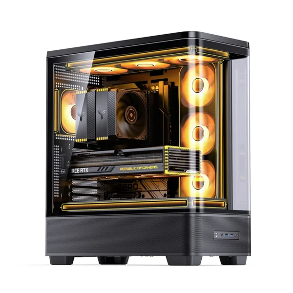 Gabinete Premium Jonsbo Tk-5 Atx Vidro Curvo Preto