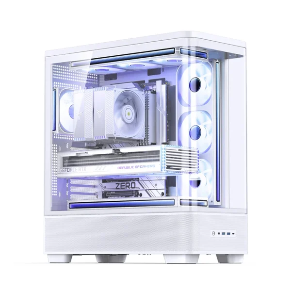 Gabinete Premium Jonsbo Tk-5 Atx Vidro Curvo Branco
