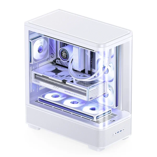 Gabinete Premium Jonsbo Tk-5 Atx Vidro Curvo Branco