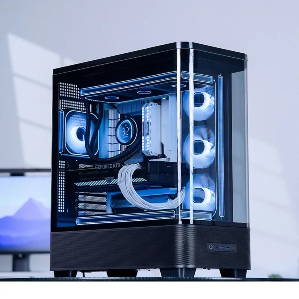 Gabinete Premium Jonsbo Tk-5 Atx Vidro Curvo Preto