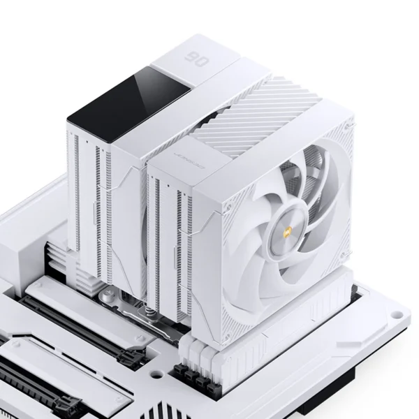 Cooler Para Processador Jonsbo Cc90 Display De Temperatura Dual Tower 81 Cfm Branco