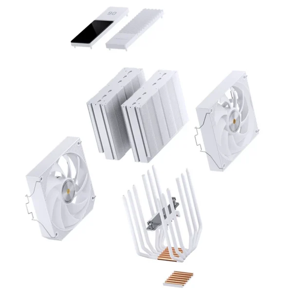 Cooler Para Processador Jonsbo Cc90 Display De Temperatura Dual Tower 81 Cfm Branco