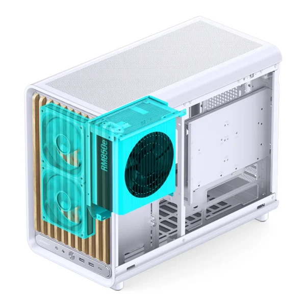 Gabinete Premium Jonsbo D33 Wood M-Atx Branco E Madeira