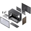 Gabinete Premium Jonsbo D33 Wood M-Atx Preto E Madeira