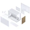 Gabinete Premium Jonsbo D33 Wood M-Atx Branco E Madeira