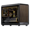 Gabinete Premium Jonsbo D33 Wood M-Atx Preto E Madeira