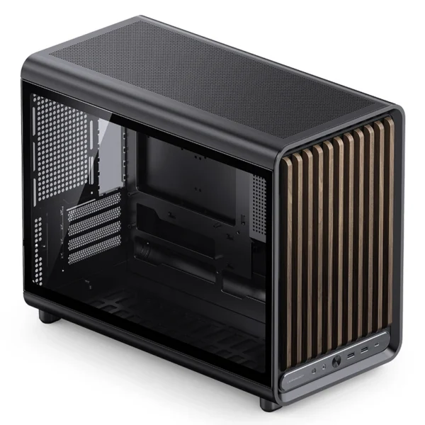 Gabinete Premium Jonsbo D33 Wood M-Atx Preto E Madeira
