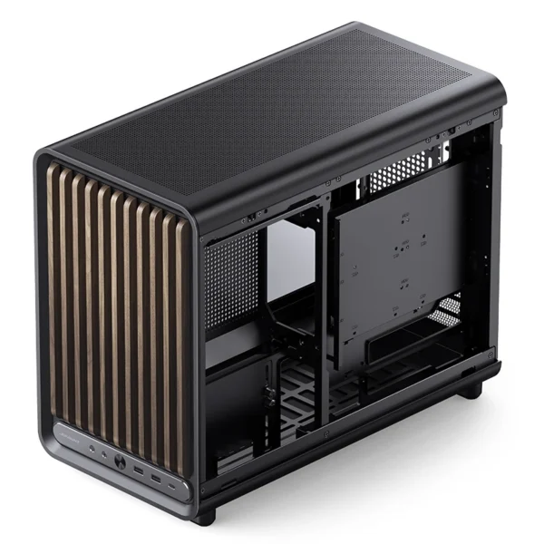 Gabinete Premium Jonsbo D33 Wood M-Atx Preto E Madeira