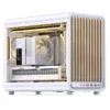 Gabinete Premium Jonsbo D33 Wood M-Atx Branco E Madeira
