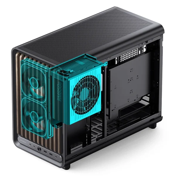 Gabinete Premium Jonsbo D33 Wood M-Atx Preto E Madeira