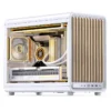 Gabinete Premium Jonsbo D33 Wood M-Atx Branco E Madeira