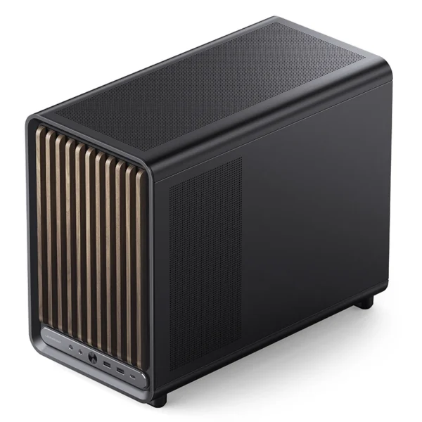 Gabinete Premium Jonsbo D33 Wood M-Atx Preto E Madeira