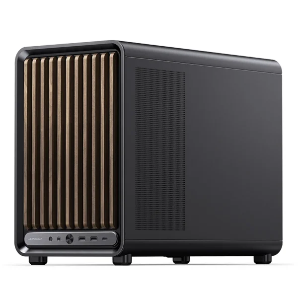 Gabinete Premium Jonsbo D33 Wood M-Atx Preto E Madeira