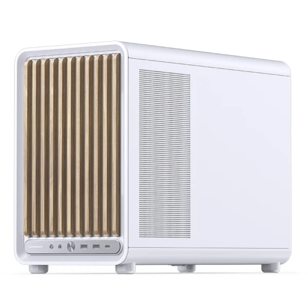 Gabinete Premium Jonsbo D33 Wood M-Atx Branco E Madeira
