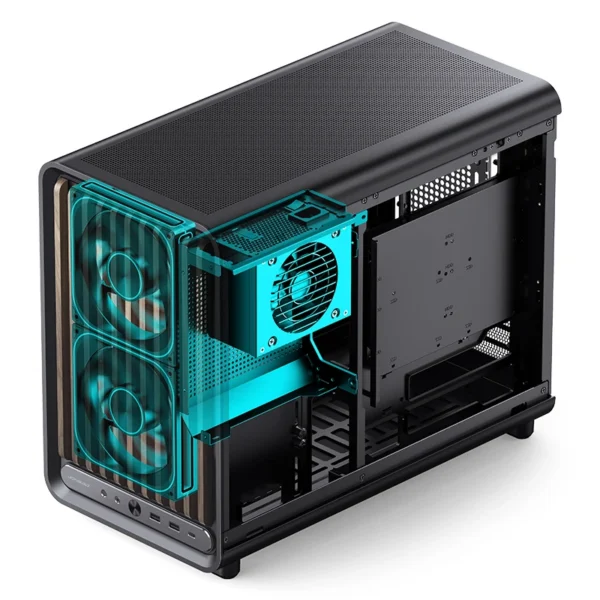 Gabinete Premium Jonsbo D33 Wood M-Atx Preto E Madeira