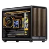 Gabinete Premium Jonsbo D33 Wood M-Atx Preto E Madeira