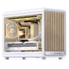 Gabinete Premium Jonsbo D33 Wood M-Atx Branco E Madeira