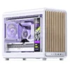 Gabinete Premium Jonsbo D33 Wood M-Atx Branco E Madeira