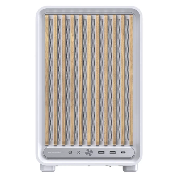 Gabinete Premium Jonsbo D33 Wood M-Atx Branco E Madeira
