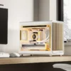 Gabinete Premium Jonsbo D33 Wood M-Atx Branco E Madeira