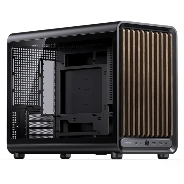 Gabinete Premium Jonsbo D33 Wood M-Atx Preto E Madeira