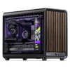 Gabinete Premium Jonsbo D33 Wood M-Atx Preto E Madeira