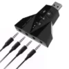 Adaptador De Som Usb 7.1 Com Entrada Para Fone E Microfone P2