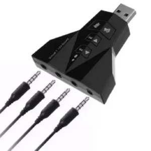 Adaptador De Som Usb 7.1 Com Entrada Para Fone E Microfone P2