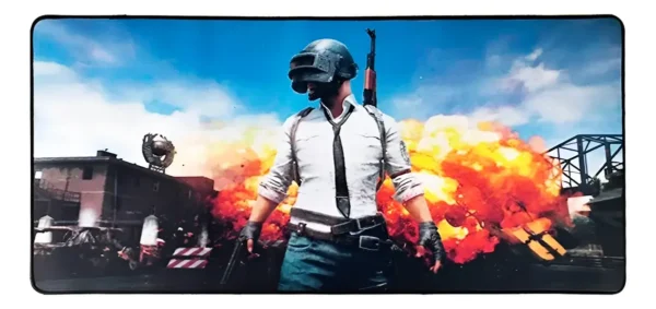 Mouse Pad Gamer Pubg Extra Grande 70X35cm Alta Precisão Base Antiderrapante