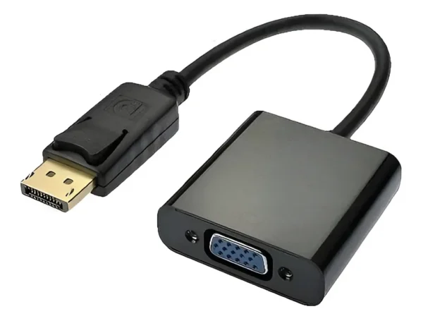 Adaptador Conversor Displayport Macho Para Vga Fêmea 15Cm Full Hd
