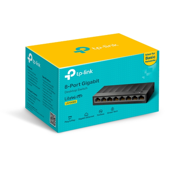 Switch Tp-Link Ls1008g 8 Portas Gigabit 10/100/1000Mbps