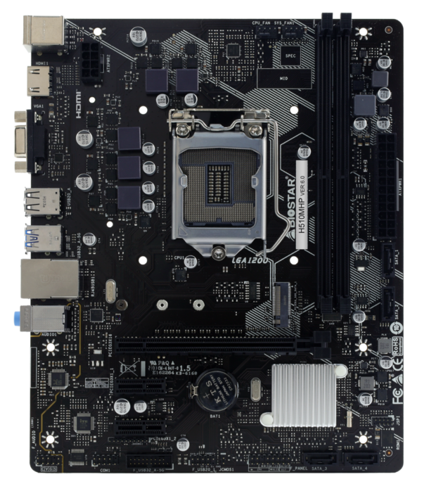 Placa Mãe Biostar H510mhp Lga 1200 Ddr4 Micro-Atx Vga Hdmi