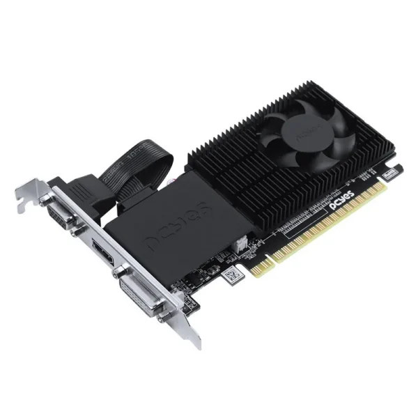 Placa De Vídeo Pcyes Nvidia Geforce G210 1Gb Ddr3 64 Bits Low Profile Single Fan