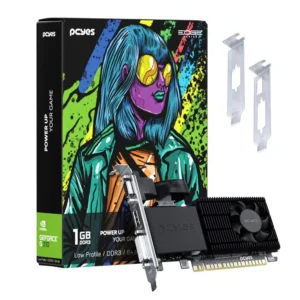 Placa De Vídeo Pcyes Nvidia Geforce G210 1Gb Ddr3 64 Bits Low Profile Single Fan