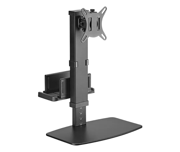 Suporte Para Monitor Pcyes Smd-100 17 A 32 Com Suporte Para Mini Pc E Ajuste De Altura Preto