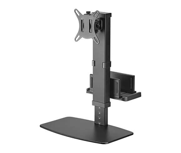 Suporte Para Monitor Pcyes Smd-100 17 A 32 Com Suporte Para Mini Pc E Ajuste De Altura Preto