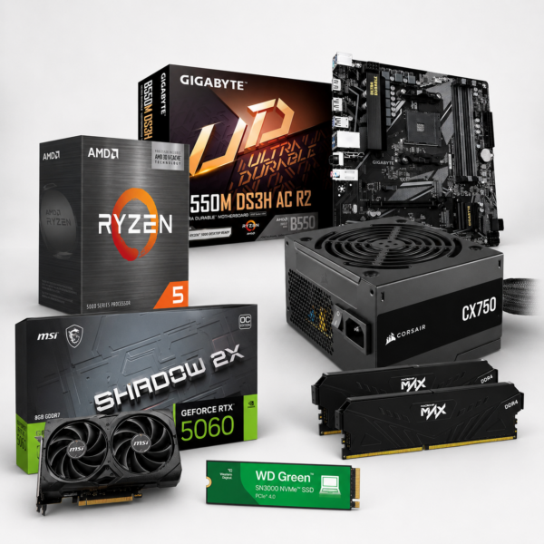 PC Gamer Jonsbo D200 Ryzen 9 5950X -  RTX 5060 16GB RAM SSD NVMe 1TB