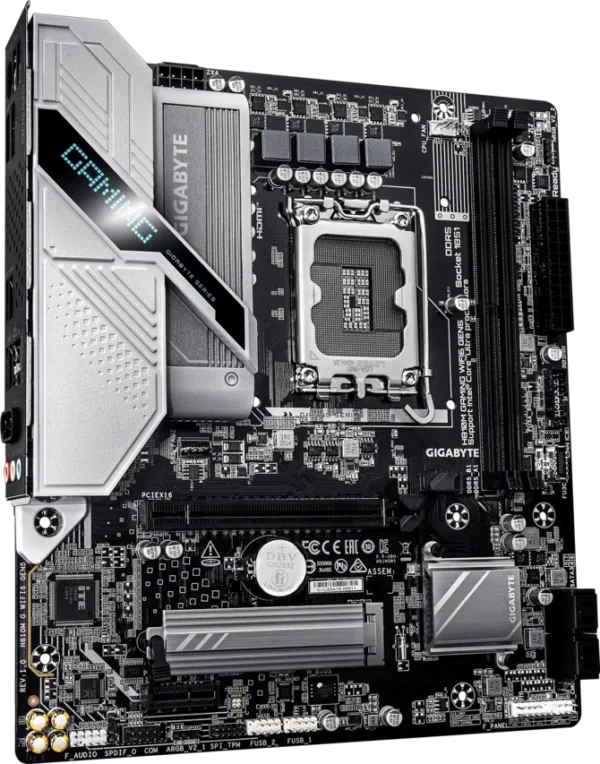 Placa Mãe Gigabyte H810m Gaming Wifi6 Lga1851 Ddr5 Wi-Fi 6 2.5Gbe Micro-Atx