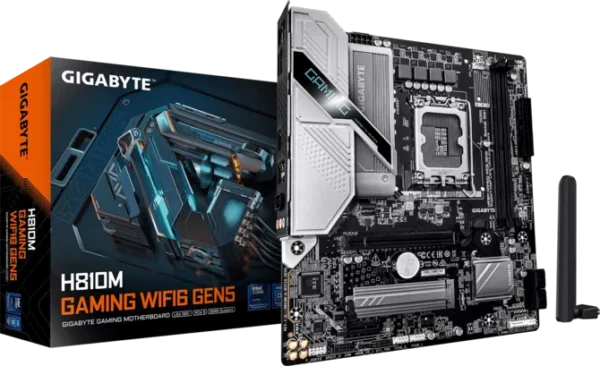 Placa Mãe Gigabyte H810m Gaming Wifi6 Lga1851 Ddr5 Wi-Fi 6 2.5Gbe Micro-Atx