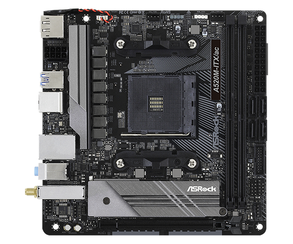 Placa Mãe Asrock A520m-Itx/Ac Am4 Ddr4 Wi-Fi