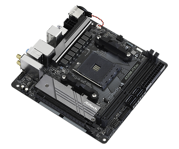 Placa Mãe Asrock A520m-Itx/Ac Am4 Ddr4 Wi-Fi