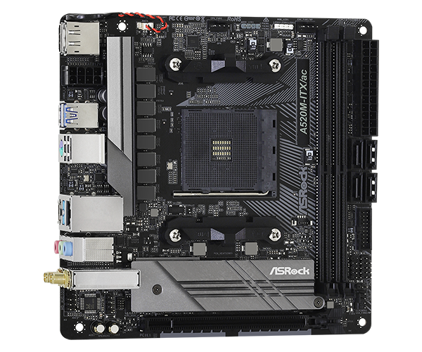 Placa Mãe Asrock A520m-Itx/Ac Am4 Ddr4 Wi-Fi