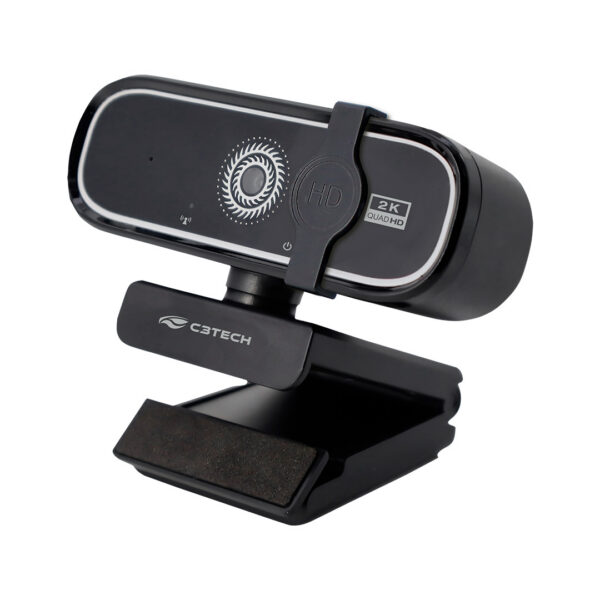 Webcam C3tech Wb-200Bk Qhd 2K 1440P 5Mp Autofocus Microfone Usb