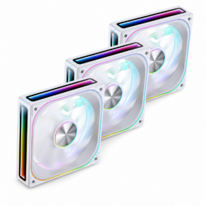 Kit 3 Fans Cooler Jonsbo ZA-120W ARGB Espelhada 120mm PWM Branco