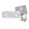 Combo Gamer Mancer Orc V2 4X1 Branco Rainbow Teclado Abnt2 Mouse 6400 Dpi Headset 40Mm