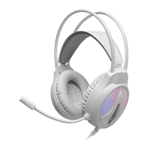 Combo Gamer Mancer Orc V2 4X1 Branco Rainbow Teclado Abnt2 Mouse 6400 Dpi Headset 40Mm