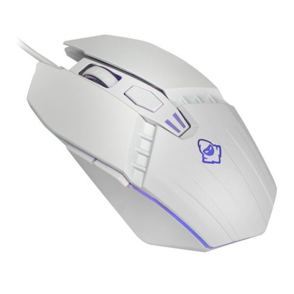 Combo Gamer Mancer Orc V2 4X1 Branco Rainbow Teclado Abnt2 Mouse 6400 Dpi Headset 40Mm