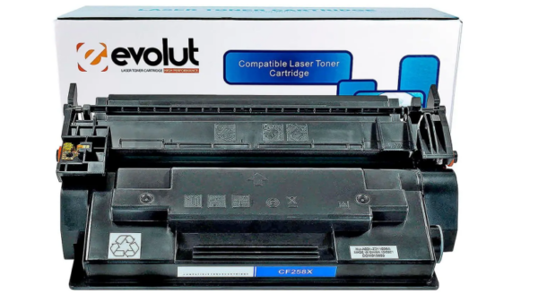 Toner Compatível Evolut Supreme Cf258x 58X Para Hp Preto Com Chip 10.000 Páginas