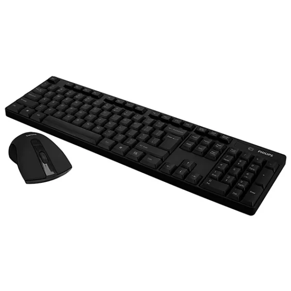 Combo Teclado E Mouse Philips Spt6528b Sem Fio Preto Spt6528b/78