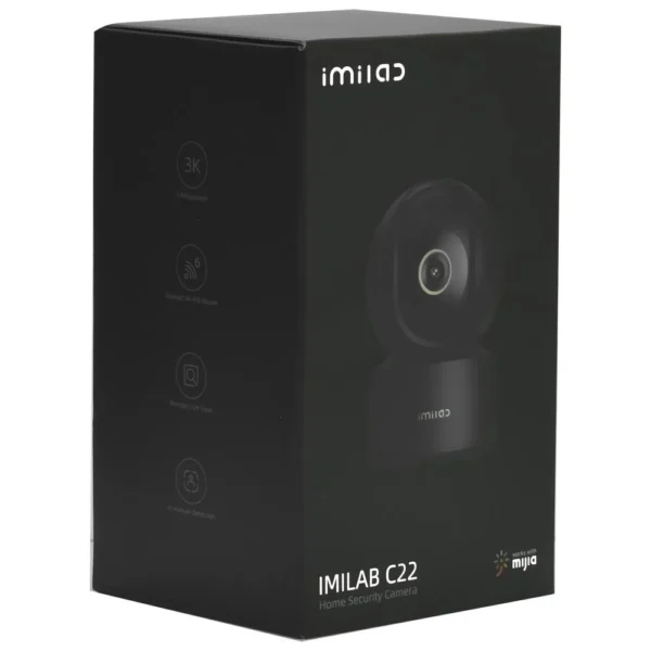 Câmera De Segurança Imilab C22 3K 5Mp Wi-Fi 6 360° Interna Preto